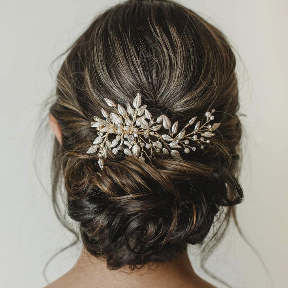 NEW Gold Bridal Hairpiece - Picture 1 of 5